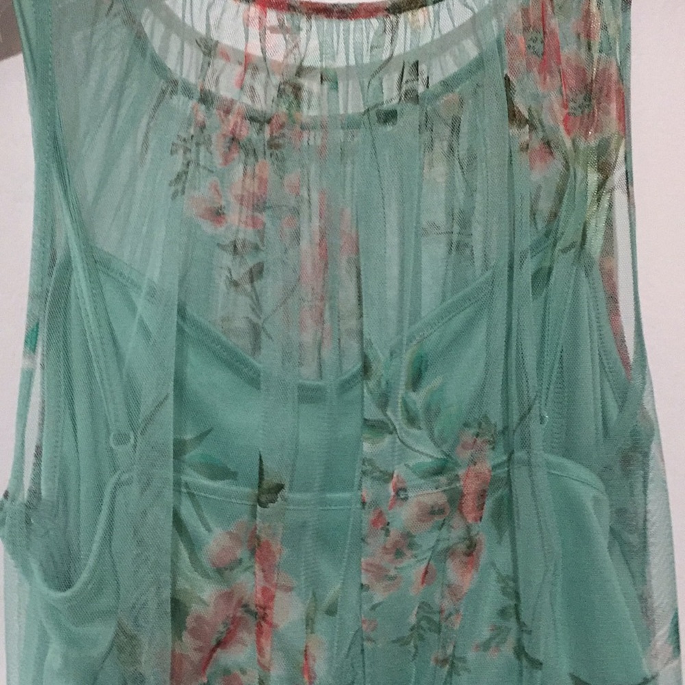 Lauren Conrad mint green floral dress - Picture 6 of 7